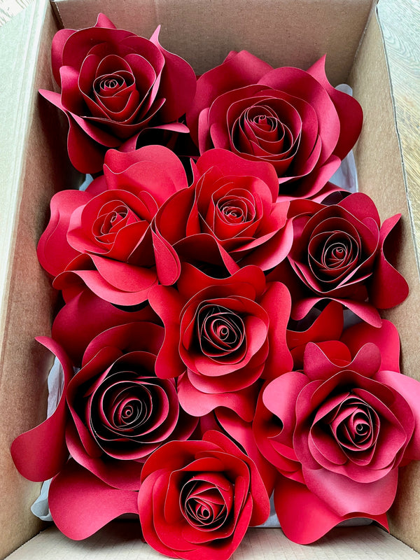 Handcrafted Paper Roses - A Timeless Touch of Romance (18 pieces)