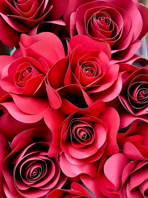 Handcrafted Paper Roses - A Timeless Touch of Romance (18 pieces)