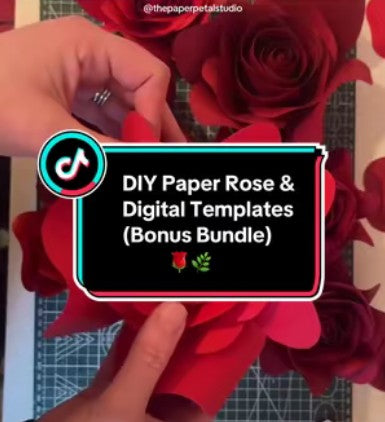 Paper Rose Template Bundle